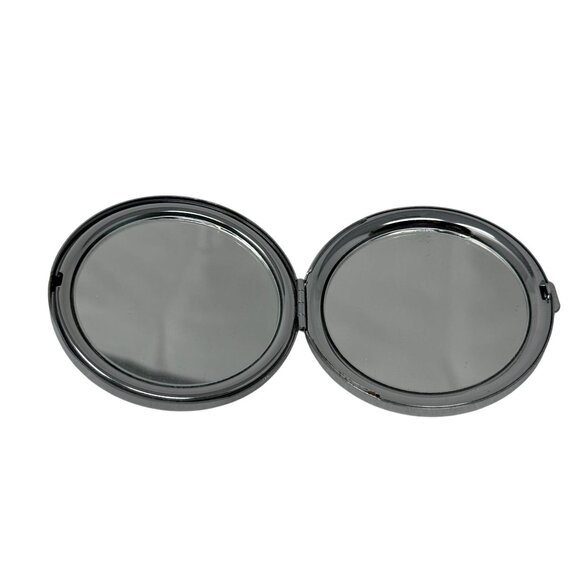 Brighton Colorful Floral Compact Mirror Dual-Sided Metal Case Design - Picture 2 of 4